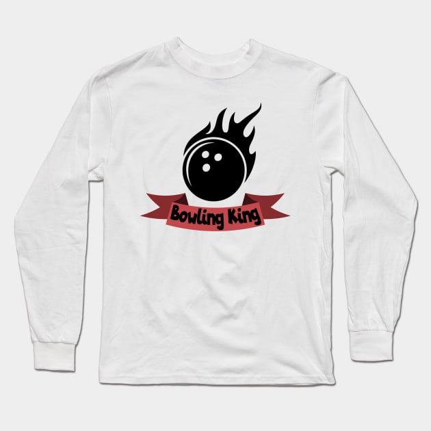 Bowling king Long Sleeve T-Shirt by maxcode